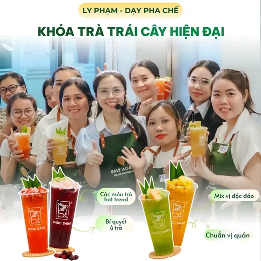 Chuyên đề 1: Trà trái cây - khóa trà trái cây hiện đại, cốt món trà hot trend, bí quyết ủ trà, chuẩn vị quán