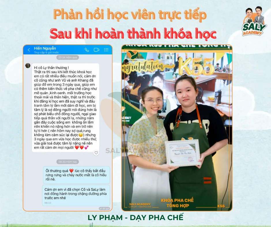 Phản hồi học viên gửi giảng viên sau khi hoàn thành khóa học