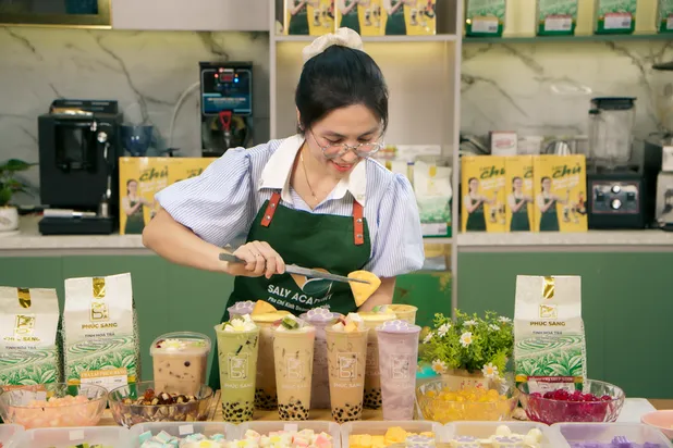 Ly trà sữa trân châu đường đen thành phẩm