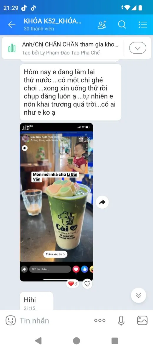 Lời nhắn của học viên SaLy Academy